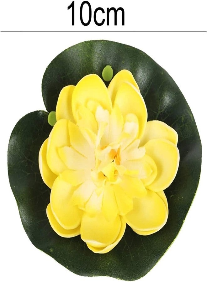 Dwuww 4 Pcs Artificial Floating Foam Lotus Flower with Water Lilys Pad Ornanments,Lifelikes Fake Lotus Flowers for Patio Pond Pool Fish Tank Aquarium Home Garden Special Decoration Outdoor Décor - Image 3