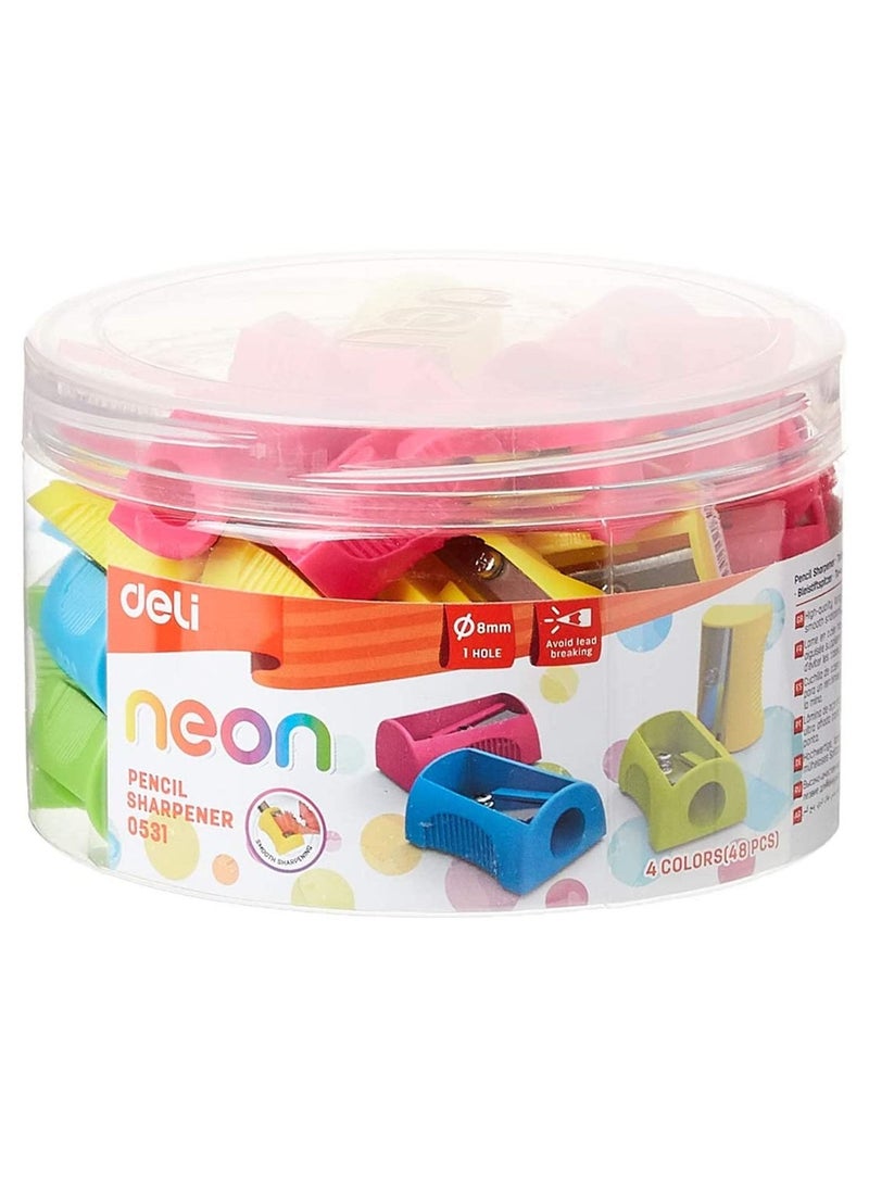 Deli طقم مبراة أقلام مكون من 48 قطعة بألوان متعددة - Image 1
