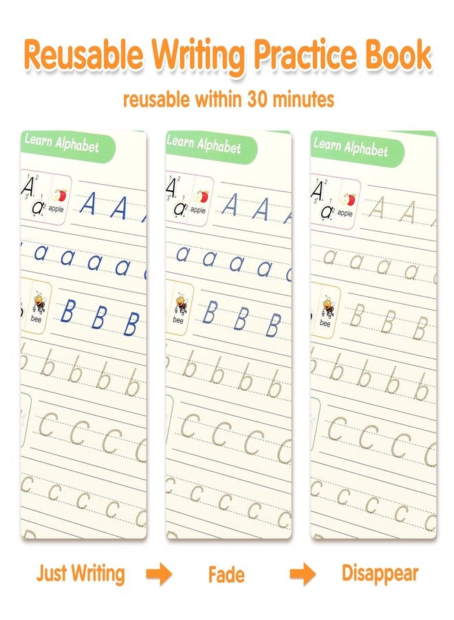 Helsort Large Magic Grooved Practice Copybook for Kids, Reusable Grooved Handwriting Workbook, Learn to Write Number Letter Tracing for Kids Ages 3-8 Kindergarten Preschool Calligraphy 10.2×7.3" - Image 4