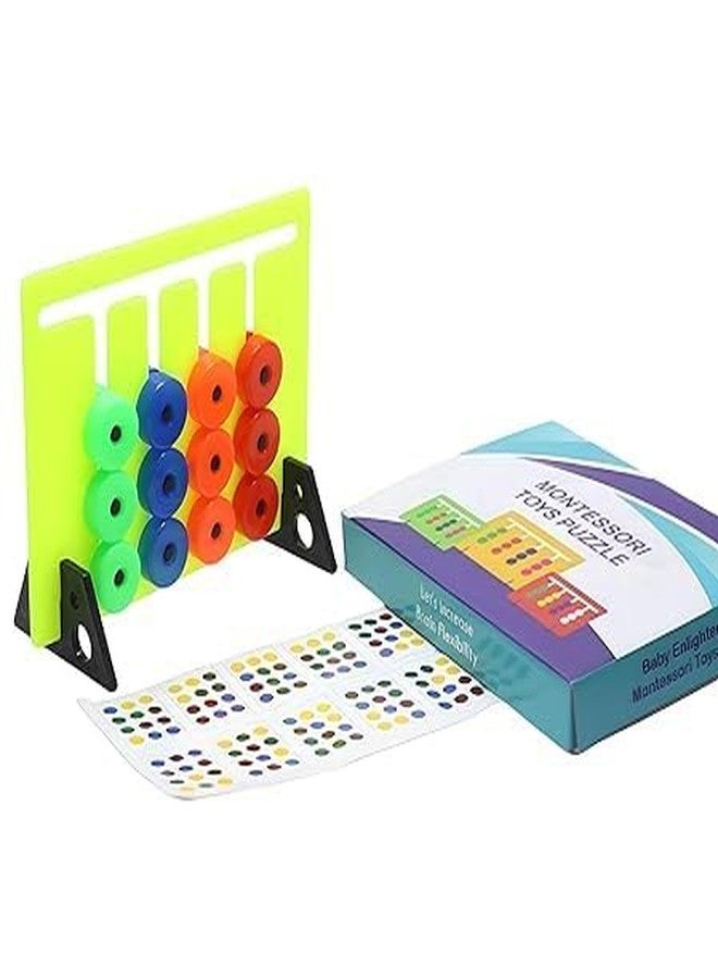 Puno Montessori Slide Puzzle Toy for Kids, Colour and Pattern Matching Learning Game - Image 1