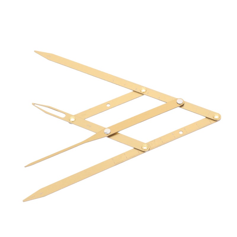 Stainless Steel Eyebrow Ruler Golden Ratio Caliper for Fast Brows Shaping and Microblading - Image 2