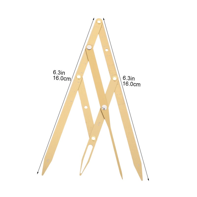 Stainless Steel Eyebrow Ruler Golden Ratio Caliper for Fast Brows Shaping and Microblading - Image 3