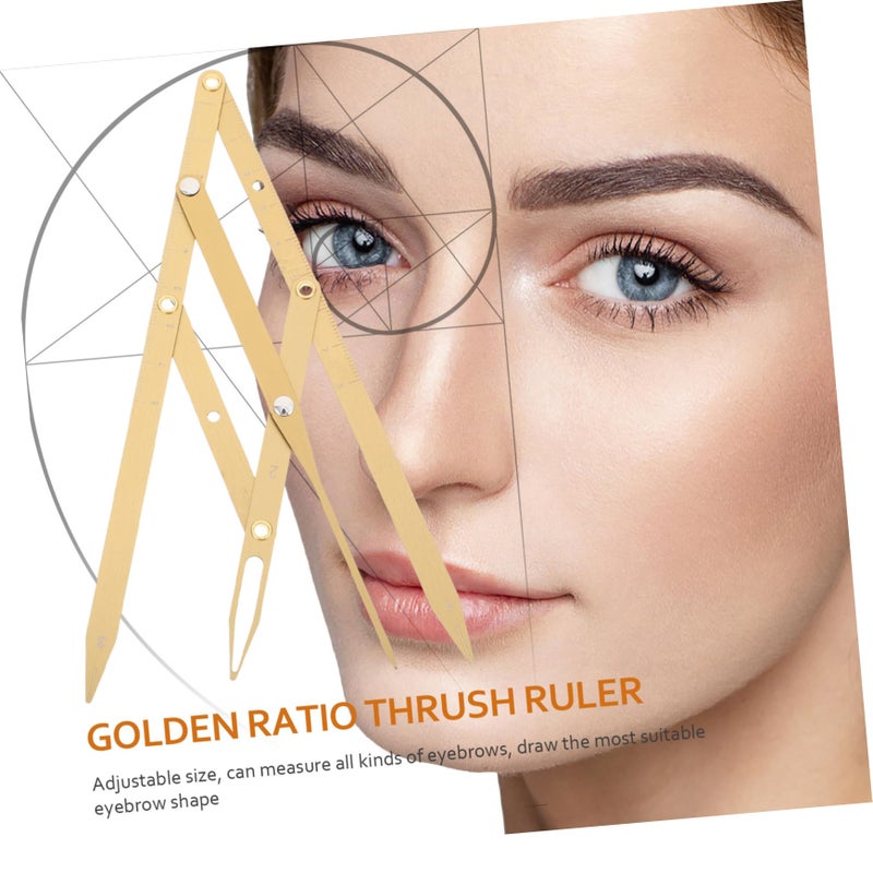 Stainless Steel Eyebrow Ruler Golden Ratio Caliper for Fast Brows Shaping and Microblading - Image 4