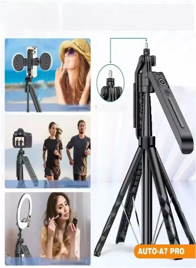 PLOKAMA AI Intelligent 360° Auto Face Tracking Tripod with Light & Remote | Extendable Selfie Stick with Stand | Phone Holder for TikTok, Vlog, Travel, Video, Live Streaming, GoPro Compatible - Image 4
