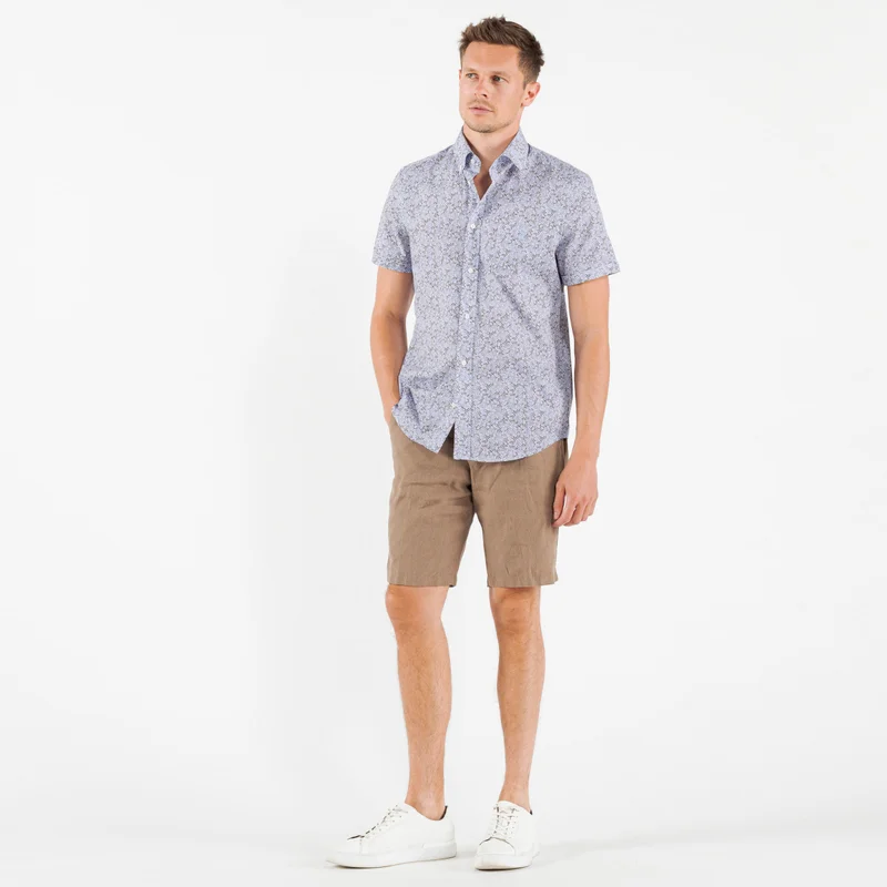 فيكونت أ. Clive Sky Blue Shirt 100% Cotton