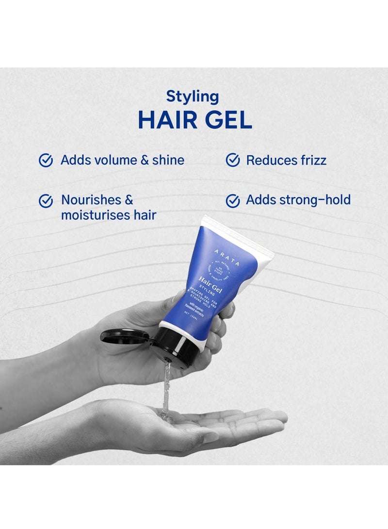 أراتا جل أراتا لتصفيف الشعر بخلاصة بذور الكتان | ثبات متوسط ​​إلى قوي | تسريحات شعر ناعمة وممشطة للخلف | يُعالج الشعر المجعد والمتطاير | غير لزج | ١٥٠ مل - Image 3