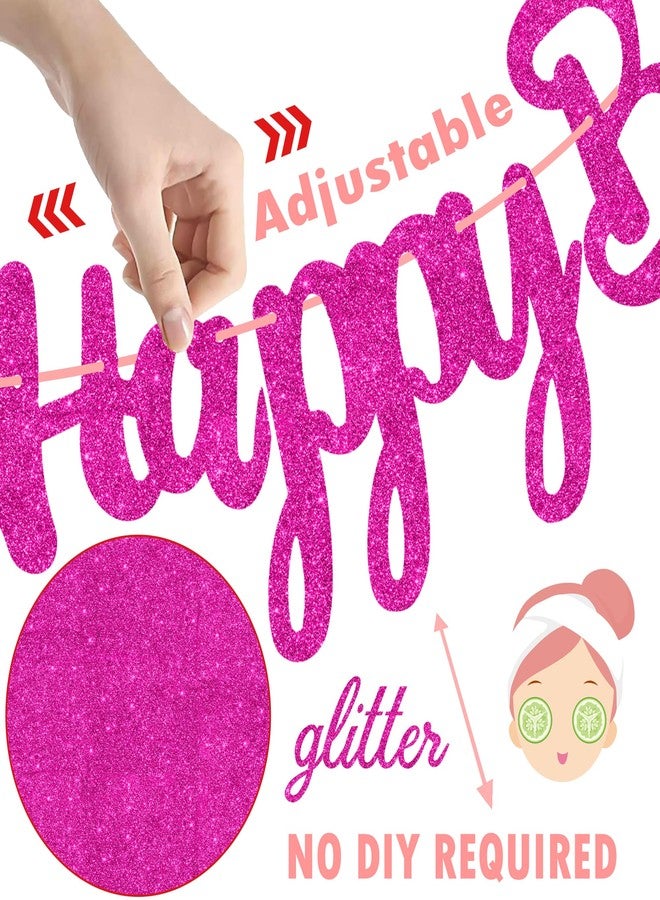 اوموني لافتات عيد ميلاد سعيد ليوم سبا، زينة حفلات بطابع سبا، 3 قطع من لافتات عيد ميلاد بطابع المكياج، ديكور حفلة أميرة سبا للبنات، لوازم حفلات المبيت، حفلات الزفاف، حفلات استقبال المولود - Image 4