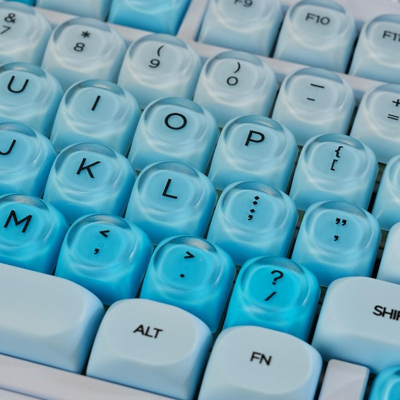 Sumgsn 132 Keys PBT Blue Jelly Keycaps Moa Profile Keycaps Set Fit for 61/64/87/104/108 Cherry Mx Switches Mechanical Keyboard - Image 5