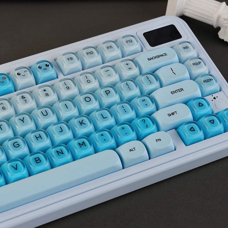 Sumgsn 132 Keys PBT Blue Jelly Keycaps Moa Profile Keycaps Set Fit for 61/64/87/104/108 Cherry Mx Switches Mechanical Keyboard - Image 2