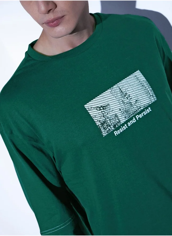 Hubberholme Men's Forest Green T-shirts - Stylish and Comfortable Fit