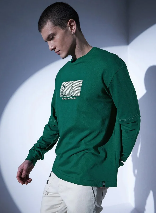 Hubberholme Men's Forest Green T-shirts - Stylish and Comfortable Fit