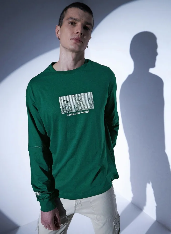 Hubberholme Men's Forest Green T-shirts - Stylish and Comfortable Fit