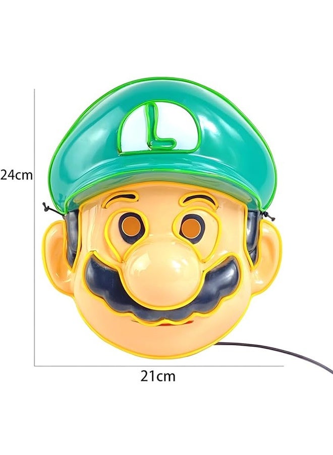 JCB CHIC قناع هالوين LED، قناع هالوين، أقنعة LED للحفلات للرجال والنساء والأطفال والبالغين مع 3 أوضاع إضاءة قناع نيون متوهج عيون متوهجة أزياء تنكرية حفلات تنكرية كرنفال - Image 2