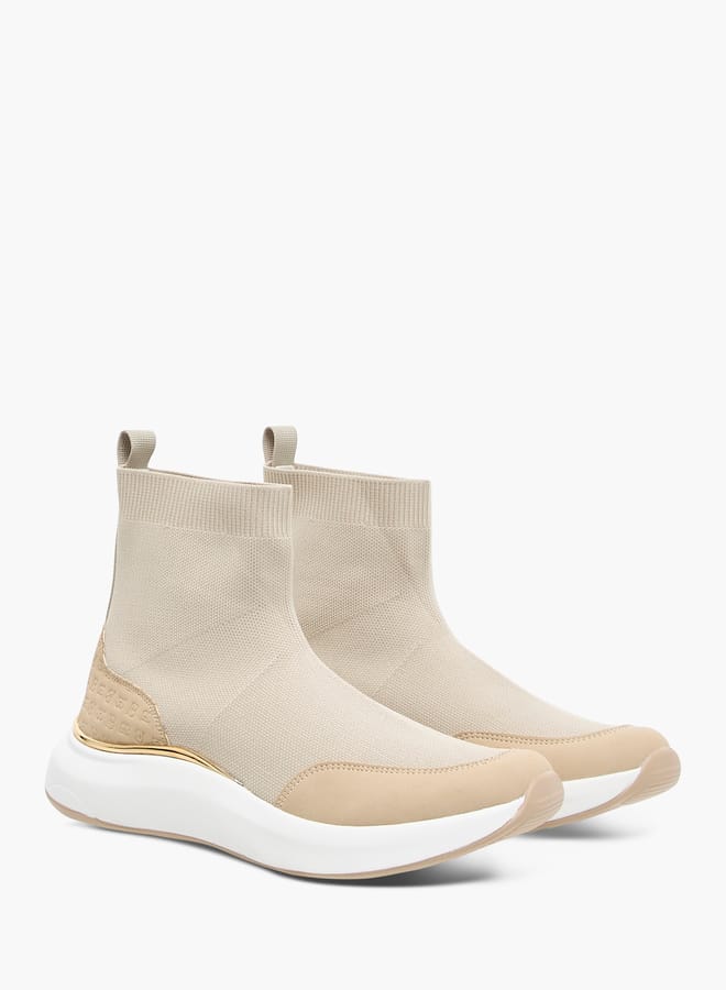 Flora Bella By Shoexpress Women's Monogram Pand Slip-On High Cut Sneakers - Image 1