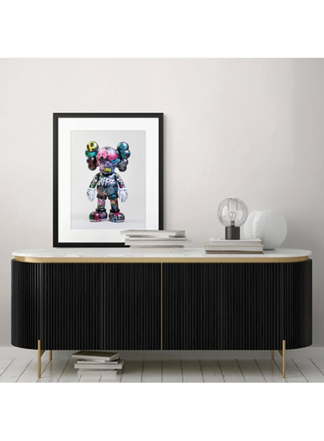 آرت دیکور  ديكور فني مؤطر بطباعة صورة فنية جميلة لفن البوب ​​KAWS، عمل فني معاصر مبدع، ديكور حائط لغرفة المعيشة وغرفة النوم والمكتب وديكور المنزل - Image 3