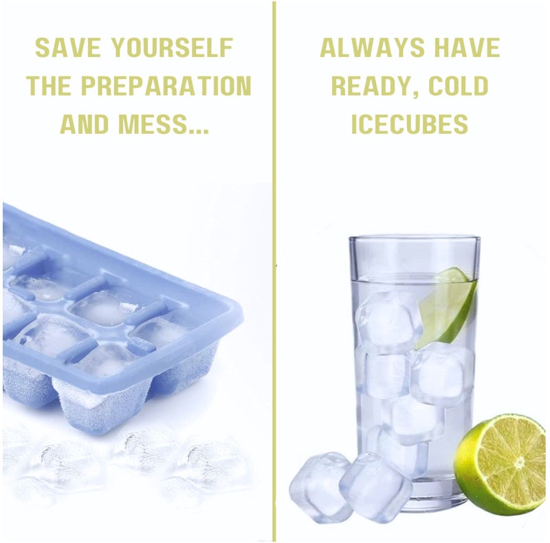 Shake Square 20 PC Reusable Plastic Ice Cubes,  Square Shaped Clear Ice Cubes, Non-Diluting and Re-Freezable. Perfect to Enjoy Chilled Drinks. (Square) - Image 2