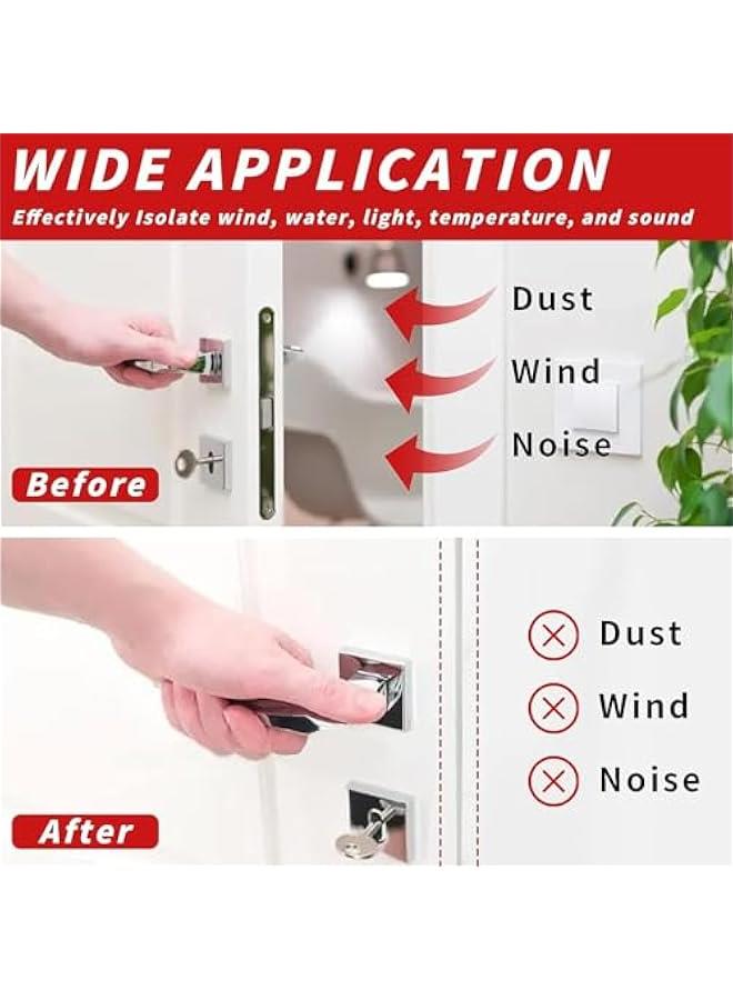 FYLX Weather Stripping Seal StripD Shape Door Rubber Weather Seal StripSelfAdhesive Rubber Door Insulation Weather Strip for Door Frame Window Insulation Large  197Ft Black) - Image 4