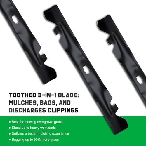Grasscool 742-05510-X 742p05510 Mower Blades for Cub Cadet Enduro 46 inch Zero Turn Lawn Tractor with S-Shaped Hole XT1-LT46 XT1-46 Troy Bilt 46" Zero Turn Mower Replace for 742P05510-X 490-110-C203 - Image 4