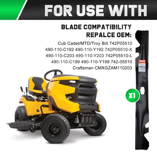 Grasscool 742-05510-X 742p05510 Mower Blades for Cub Cadet Enduro 46 inch Zero Turn Lawn Tractor with S-Shaped Hole XT1-LT46 XT1-46 Troy Bilt 46" Zero Turn Mower Replace for 742P05510-X 490-110-C203 - Image 3