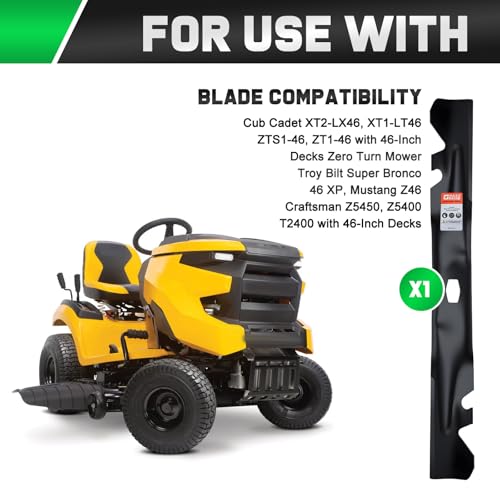 Grasscool 742-05510-X 742p05510 Mower Blades for Cub Cadet Enduro 46 inch Zero Turn Lawn Tractor with S-Shaped Hole XT1-LT46 XT1-46 Troy Bilt 46" Zero Turn Mower Replace for 742P05510-X 490-110-C203 - Image 2
