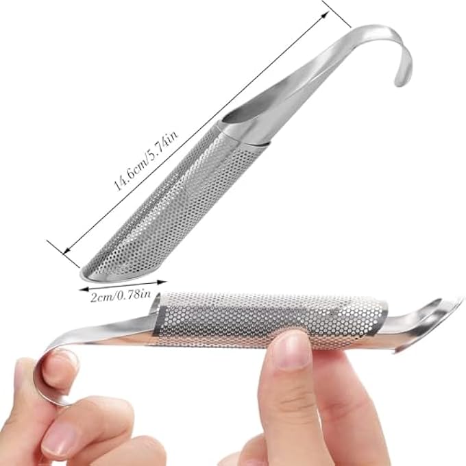 rayihni 2 Pack Tea Infusers Extra Fine Mesh Tea Strainer For Loose Tea Stainless Steel Long Handle Tea Steeper Diffuser For Leaf Tea Coffee Spices Seasonings - Image 3