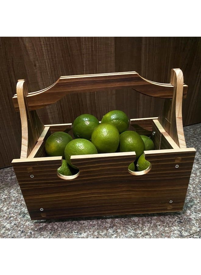 MYELJO طاولة سلة نزهة قابلة للطي من الخشب للخارج، طاولة نزهة قابلة للطي مع حامل كؤوس النبيذ، طاولة نزهة 2 في 1 قابلة للتحويل مع سلة تخزين خشبية، معدات سفر طبيعية للتخييم - Image 5