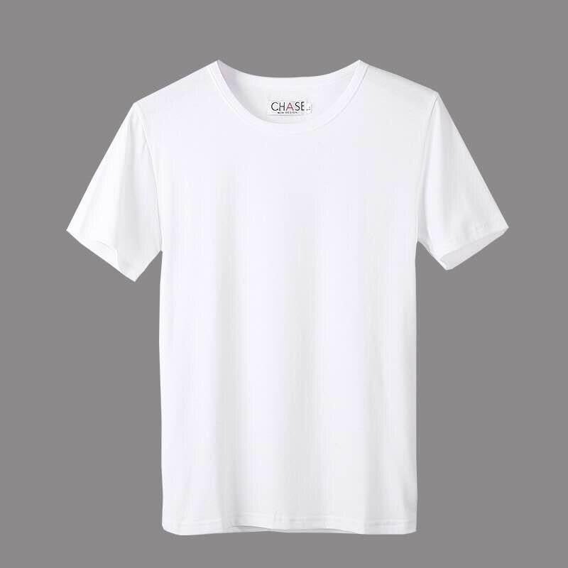 Cross-border Summer Big Pocket T-shirt Mens Workwear Short Sleeve Loose Wear-resistant All-match Casual Top Wholesale T-shirt Half Sleeve Solid color short sleeve round neck white
