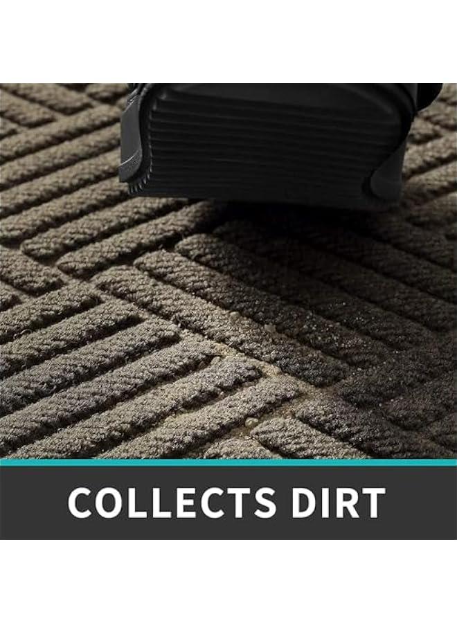 HOOKOR Front Door Mat,Outside Entrance Doormat Super Absorbent Moistureproof Door Mat,Indoor Outdoor Door Mat,Thick Durable Non Slip Rubber Backed, Welcome Mat for Home,Hallway (Brown, 45 * 75cm) - Image 2