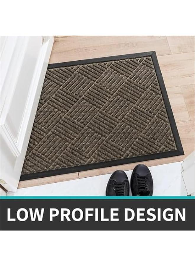 HOOKOR Front Door Mat,Outside Entrance Doormat Super Absorbent Moistureproof Door Mat,Indoor Outdoor Door Mat,Thick Durable Non Slip Rubber Backed, Welcome Mat for Home,Hallway (Brown, 45 * 75cm) - Image 5