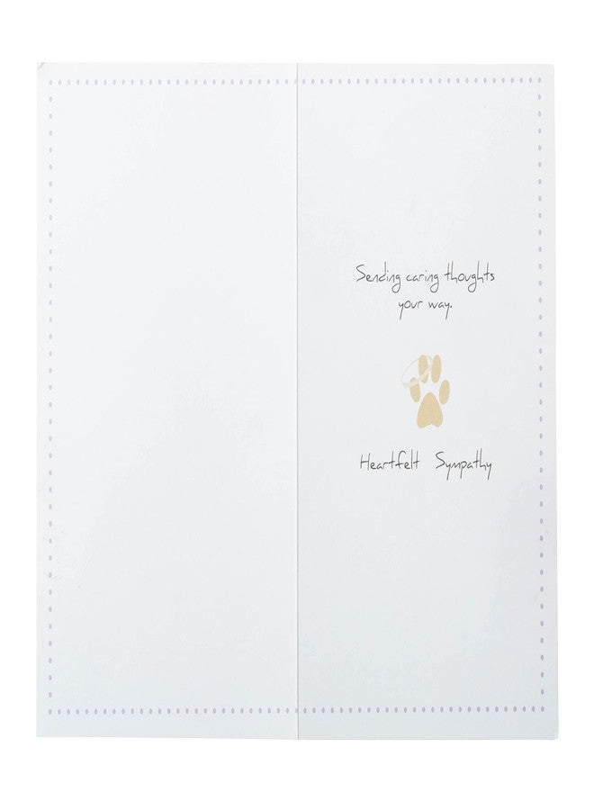 Dog Speak Pet Sympathy Card - “If There Ever Comes a Day...” - Memorial Card with Purple Floral Pawprint Design and Envelope - 4.75" x 6.75" - Image 3
