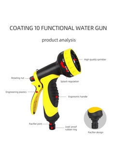 Generic Garden Hose Reel Set, 10M Garden Hose Reel Kit Water Hose Holder with Multifunction Spray Heads and 2M Hoses for Household Garden Watering Car Wash  - Image 3