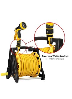 Generic Garden Hose Reel Set, 10M Garden Hose Reel Kit Water Hose Holder with Multifunction Spray Heads and 2M Hoses for Household Garden Watering Car Wash  - Image 4