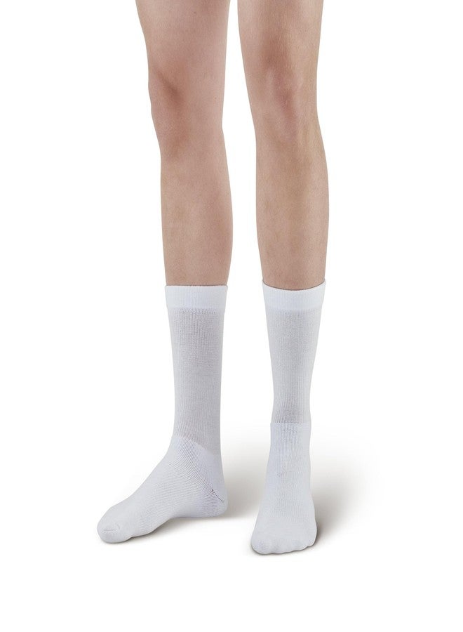 Ames Walker AW 130 Coolmax Crew Socks 20-30 mmHg White L - Image 1