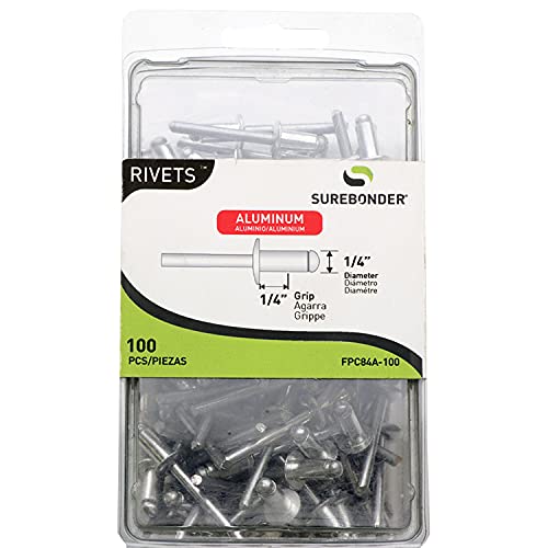 Surebonder FPC84A-100 Short Aluminum Rivets - 1/4" Diameter, 1/4" Grip - 100 Count - Image 4
