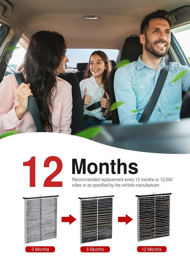 Puroma Cabin Air Filter with Activated Carbon, Replacement for CF11811, CPJ6X, CAF1907P, CAF1907C, CU24009, Compatible with Mazda 3, Mazda 6, CX-5, MP11-1K-D45, KD45-61-J6X, KR11-61-J6X - Image 5