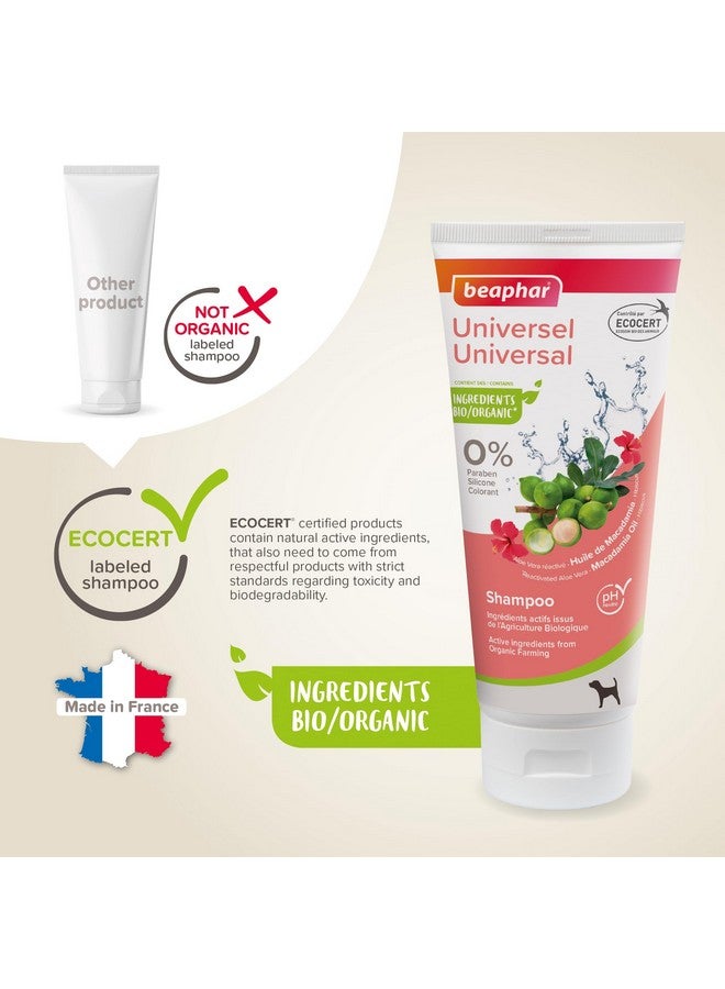 بيفار BEAPHAR - شامبو عالمي معتمد من ECOCERT لجميع أنواع شعر الكلاب - يحتوي على الصبار وزيت المكاديميا وأزهار الكركديه العضوية - درجة حموضة محايدة - جاهز للاستخدام - 200 مل - صنع في فرنسا مستحضرات تجميل بيطرية - Image 2