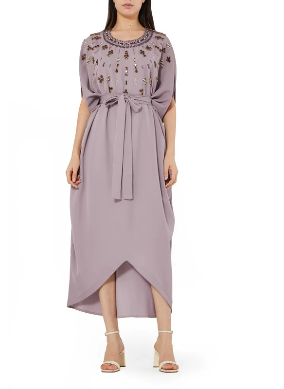 Amri Embroidered High-Low Dress