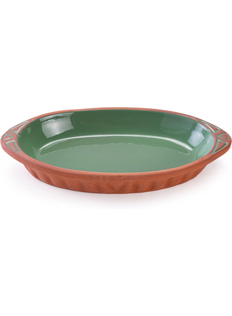 luksYol LuksYol Handmade Oval Clay Bowls for Cooking & Serving – Turkish Natural Unglazed Clay – Oven, Microwave & Dishwasher Safe – Ideal for Main Dishes, Fish, Pasta, Meat – Available in Brown, Natural, Blue, Green – Sizes: L23×13×3cm, 26×14×3cm, 23×13×3cm, 29×18×4cm, 25×11.5×3cm – Perfect for Healthy & Eco-Friendly Cooking – Sustainable Tableware Upgrade – Artisan Turkish Craftsmanship – Durable, Colorful, Chip-Resistant, Food-Safe, Gift-Ready, LuksYol Premium Collection  - Image 3