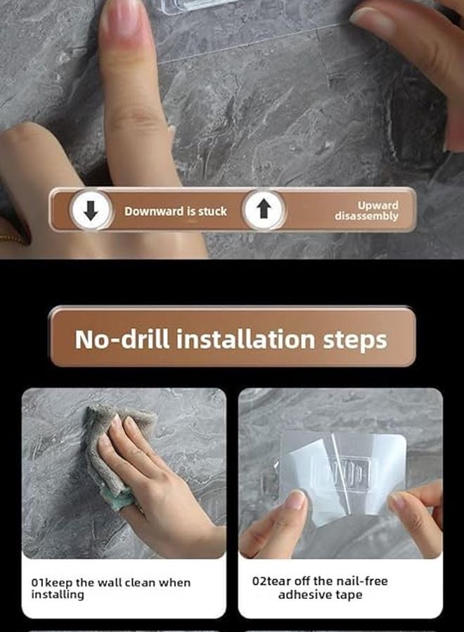 2 Pack Black Stainless Steel Wall Ashtray Covered Anti Fly No Drill Bathroom Home Use - Image 2