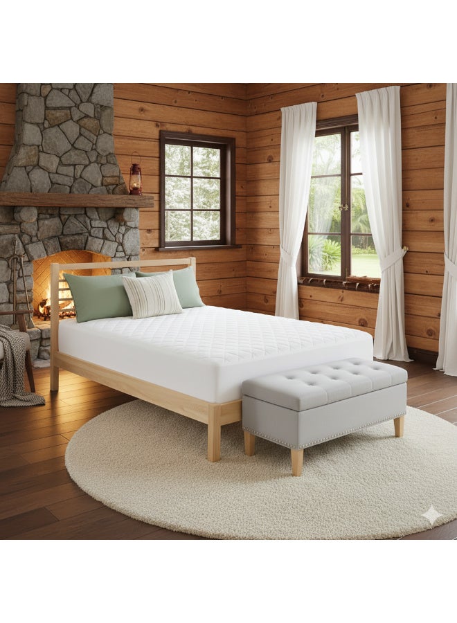 Harmony Home Quilted Mattress Protector – Waterproof, Ultra-Soft Cotton Top | Breathable 3D Air Fabric | Deep Pocket up to 18" | Hypoallergenic & Washable | King 180×200×30 cm - Image 1