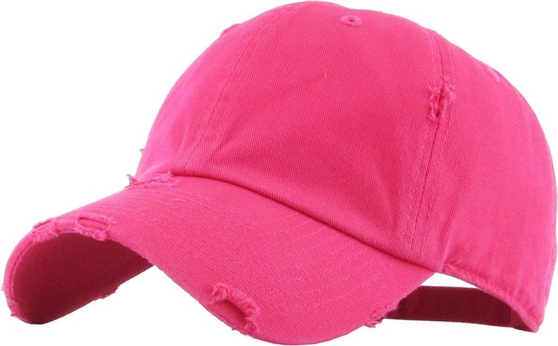 KBETHOS Vintage Washed Distressed Cotton Dad Hat Baseball Cap Adjustable Polo Trucker Unisex Style Headwear - Image 1