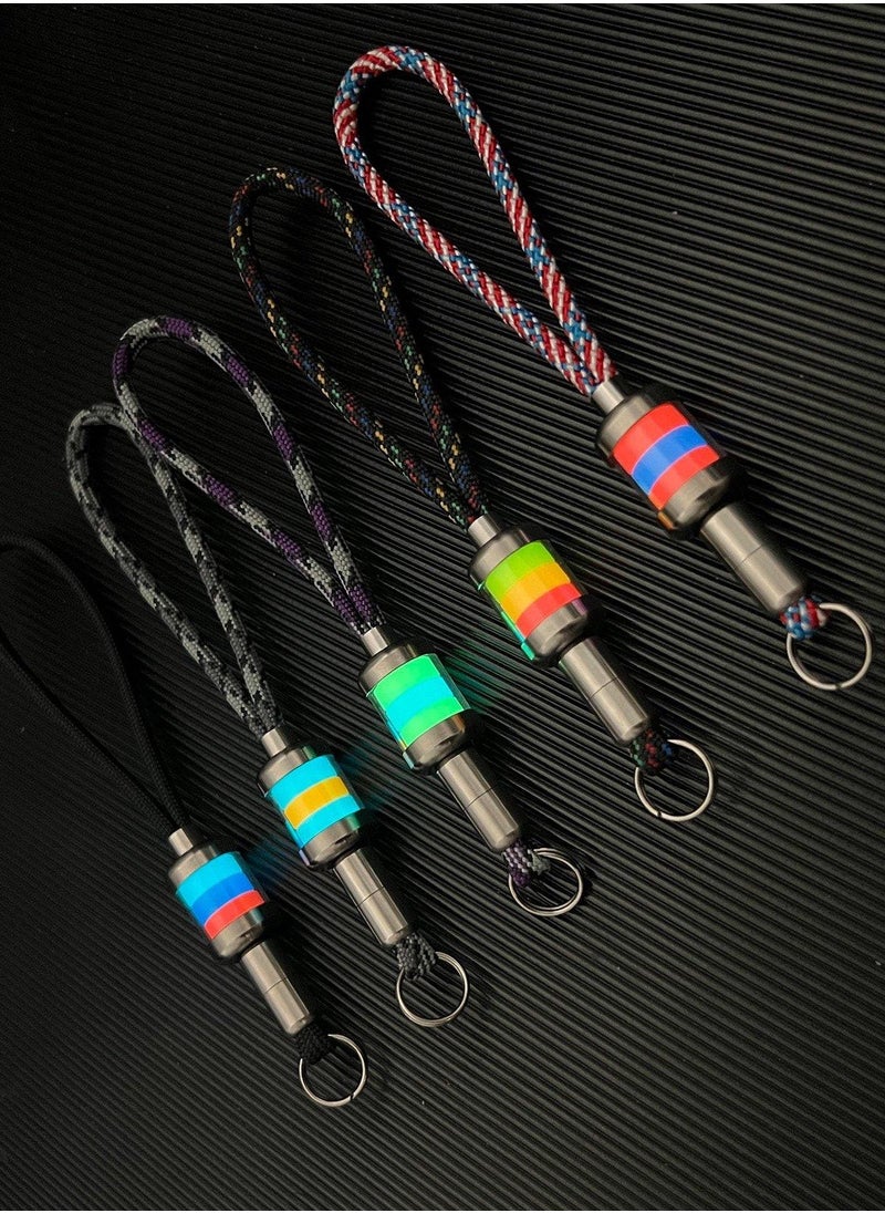 Luminous Titanium Pendant - Yellow, Orange and Red Phosphorus with Key Support