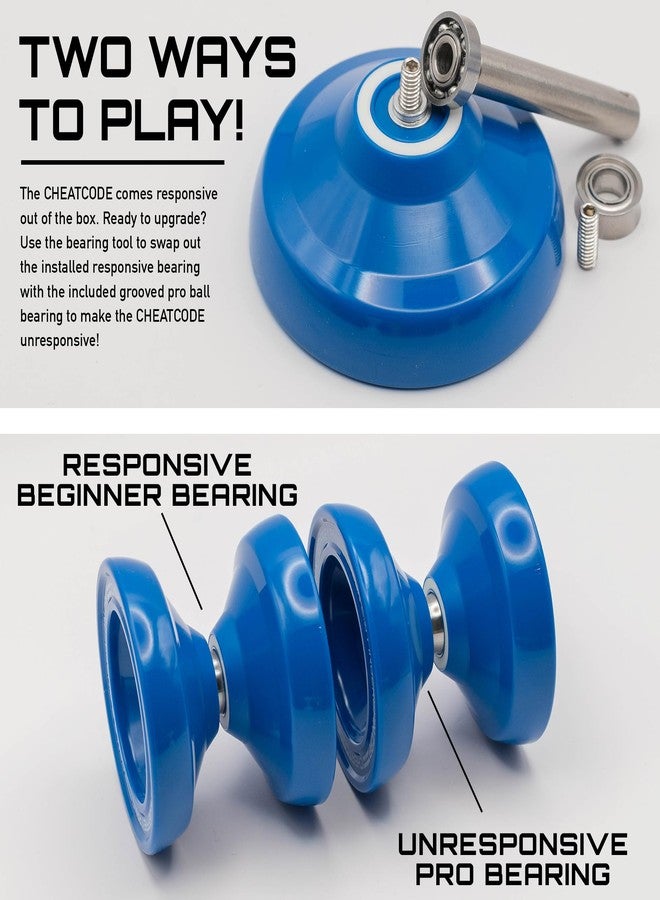 Cheatcode Yoyo by Brandon Vu | Master Fingerspin Tricks | A Responsive & Unresponsive Yo-yo for Kids, Teens & Adults | Great Yo Yo For Beginners | Extra Professional Ball Bearing Kit Included | Offset - Image 4