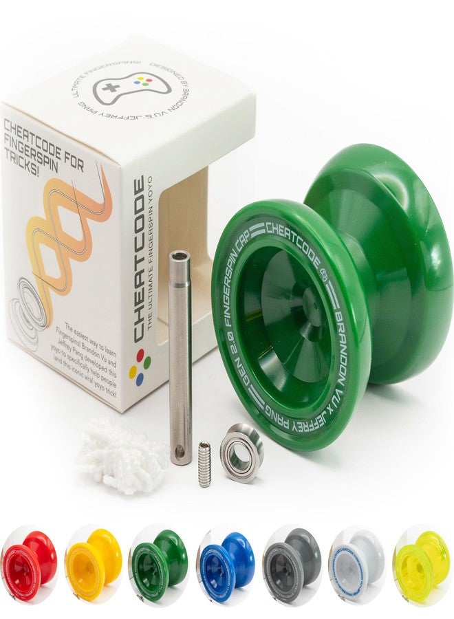 Cheatcode Yoyo by Brandon Vu | Master Fingerspin Tricks | A Responsive & Unresponsive Yo-yo for Kids, Teens & Adults | Great Yo Yo For Beginners | Extra Professional Ball Bearing Kit Included | Offset - Image 1