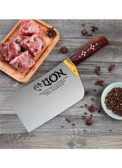Lion Lion Meat Chopper & Heavy Duty Boning Cleaver for Effortless Meat Prep - High Tension Steel, Razor-Sharp Edge, Comfortable Wooden Grip, Ideal for Chopping, Slicing, and Boning All Types of Meat  - Image 2