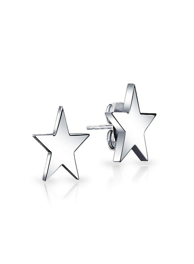 SIISPRI Stainless Steel Shining Shooting Tiny Star Stud Post Earrings for Women Men 7mm (SilverER0038)… - Image 3