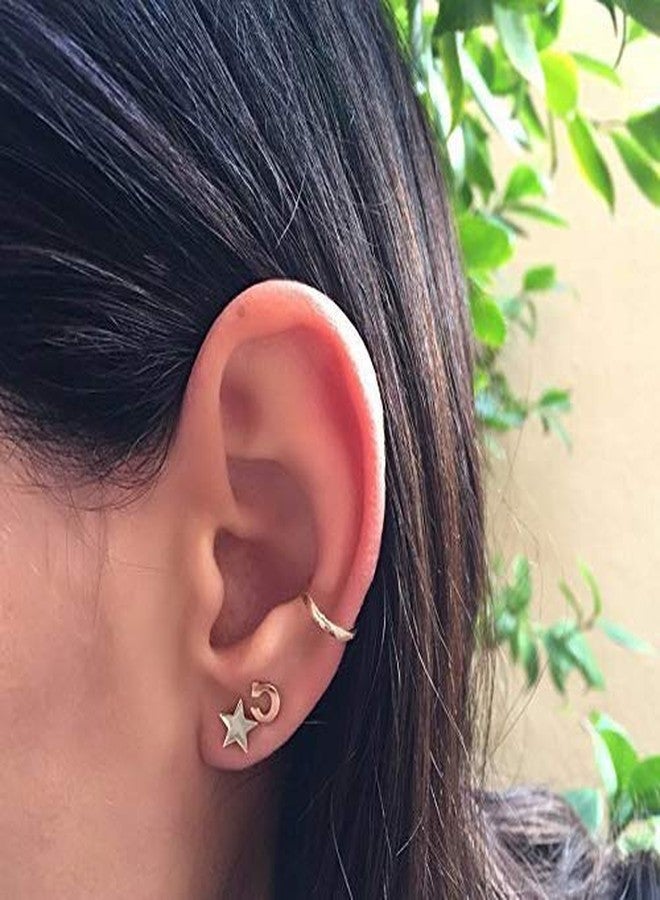 SIISPRI Stainless Steel Shining Shooting Tiny Star Stud Post Earrings for Women Men 7mm (SilverER0038)… - Image 4