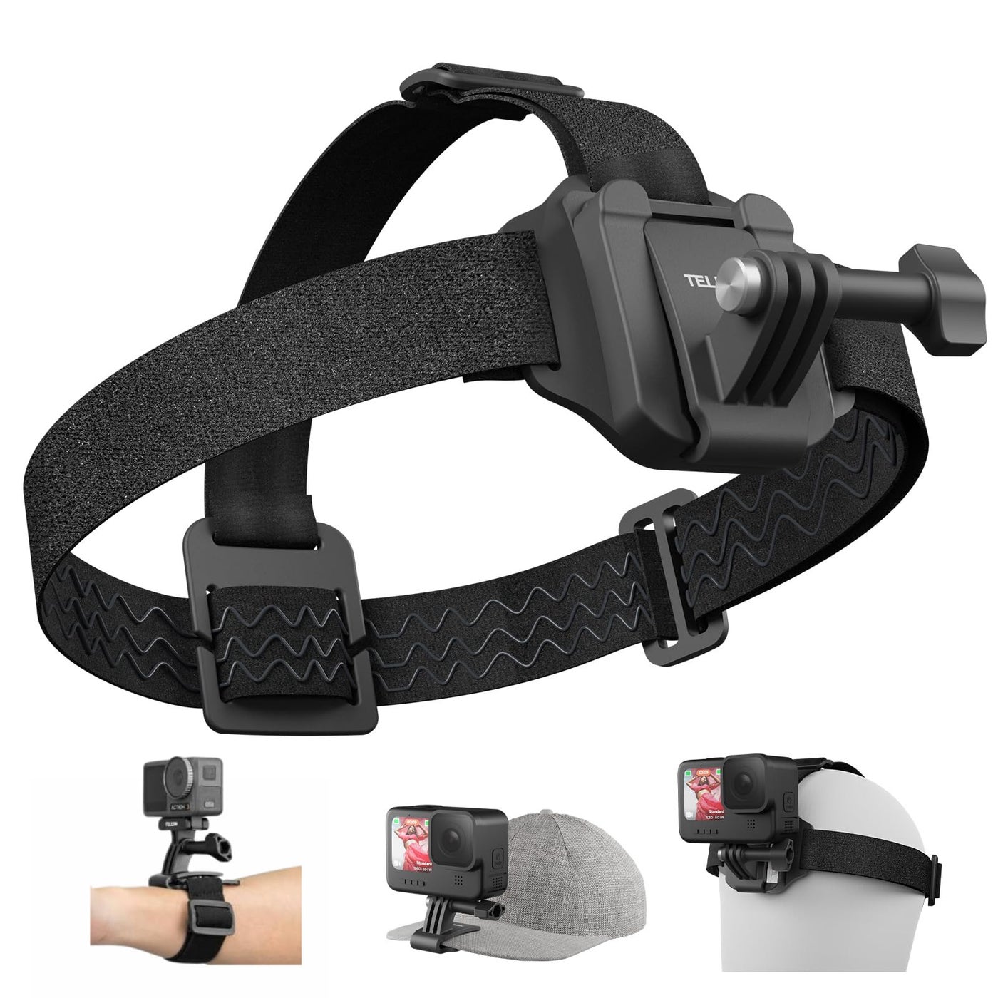 Adaptom Adaptom Head Strap Mount With Cap Clip ZF5C1DE258F64064DBC8EZ