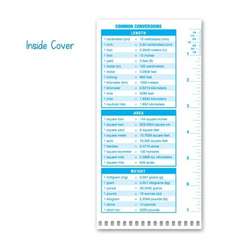 Portage Graph Paper Notebook – Top Bound Spiral Grid Notepad, Small Graph Notebook Writing Pad, Reversible with Notes Template, Thick Cover For Stability – 4 x 8 In, 70 Sheets, 12 Pack - Image 5