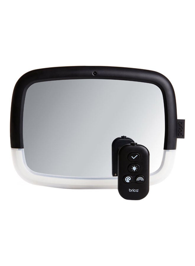 Munchkin Night Light Baby In Sight Pivot Car Mirror Crash D and Shatter Resistant Black - Image 1